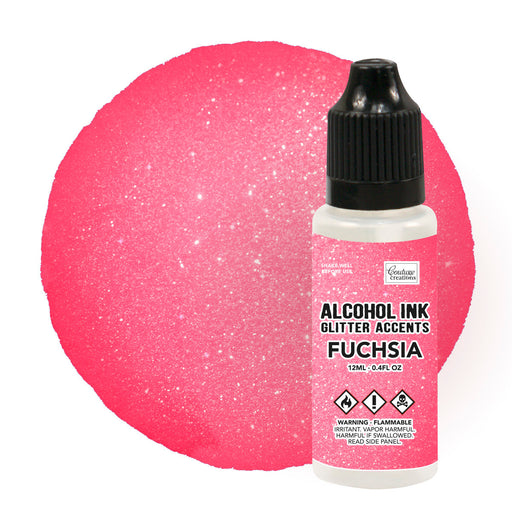 Couture Creations - Alcohol Ink - Glitter Accents - Fuchsia - 12ml