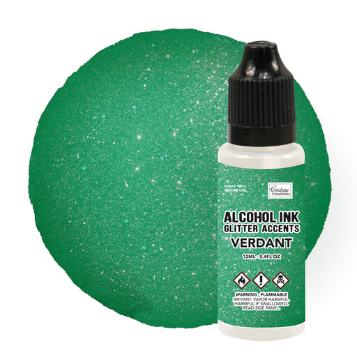 Couture Creations - Alcohol Ink - Glitter Accents - Verdant - 12ml