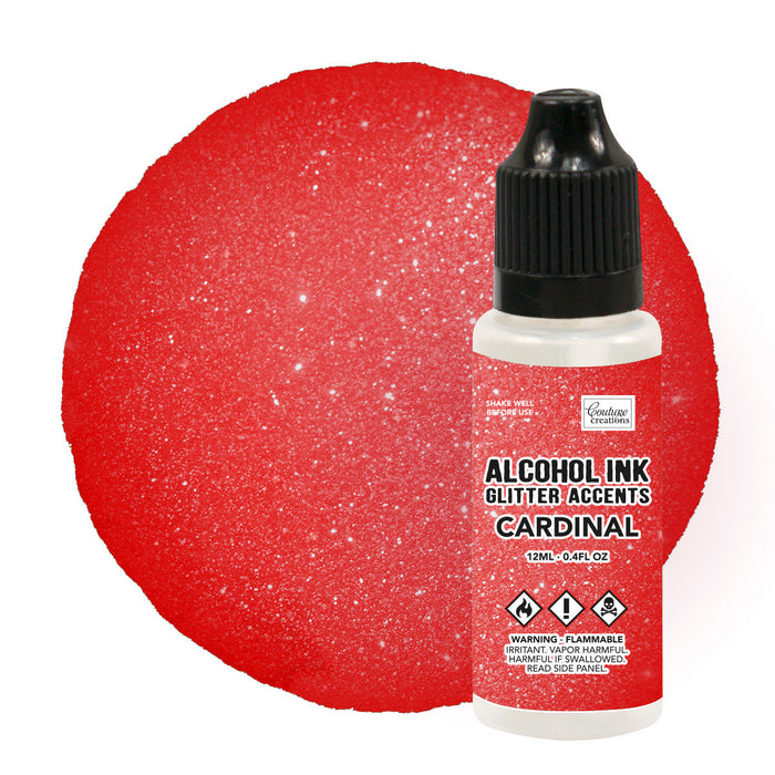 Couture Creations - Alcohol Ink - Glitter Accents - Cardinal - 12ml