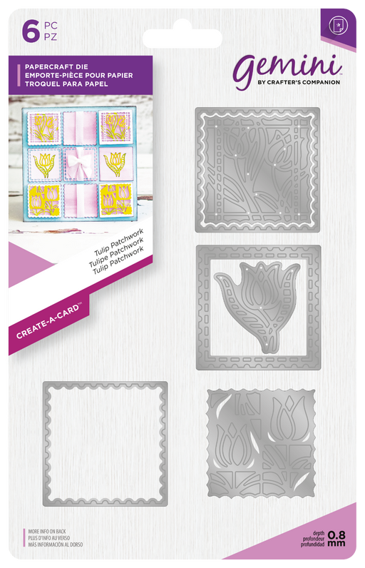 Crafter's Companion - Gemini Create-a-Card Metal Die - Tulip Patchwork