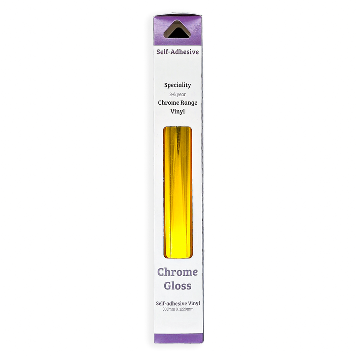Grafitack Smooth Gloss Chrome Gold Self Adhesive Vinyl 30cm X 1.2m