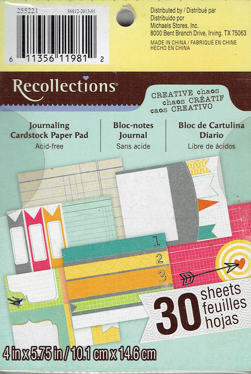 DCWV - Recollections - 10.1cm x 14.6cm Paper Pack - Creative Chaos