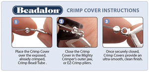 Crimp Covers, 6 mm / .236 in, Silver Plated, 18 pc