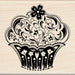 Inkadinkado - Wood Mounted Stamps - Spring Cupcake