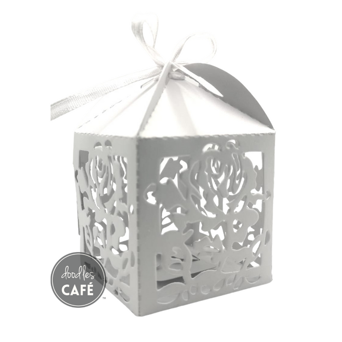 Doodles - Filigree Rose Cut Out Boxes - 50pk