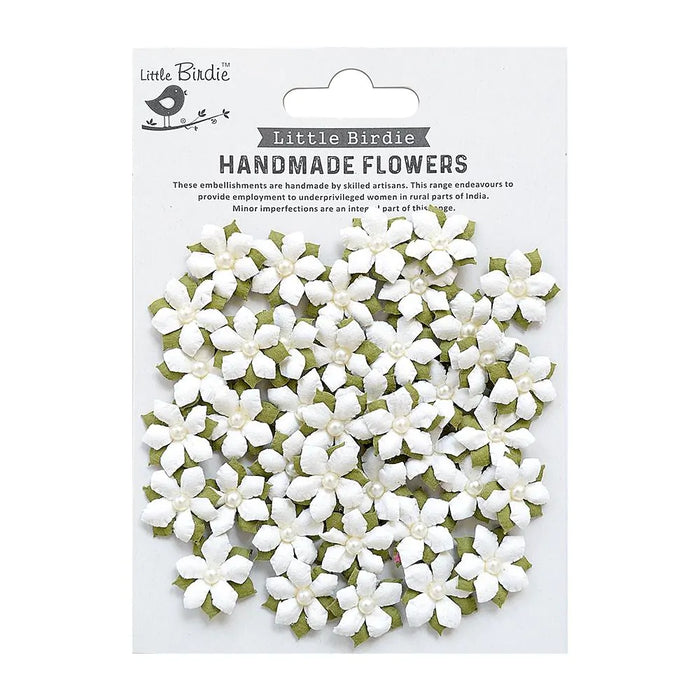 Little Birdie Elira Paper Flowers 40/Pkg-Shabby Chic