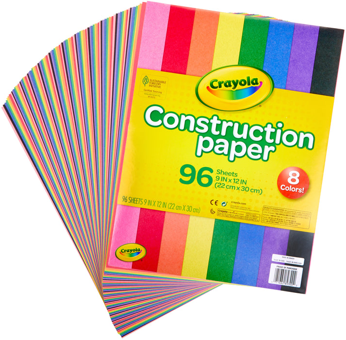 Crayola Construction Paper Pad 9"X12"-96 Sheets