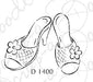 Great Impressions - Wood Mounted Stamp - Shoes with Flowers