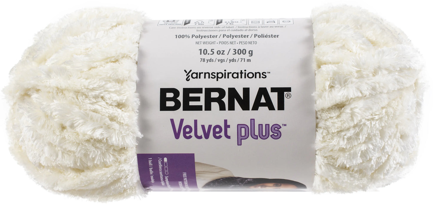 Bernat Velvet Plus Yarn-Cream