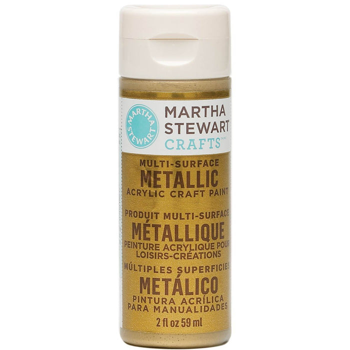 Martha Stewart Crafts - Multi-Surface Metallic Acrylic Craft Paint - Gold (177ml)