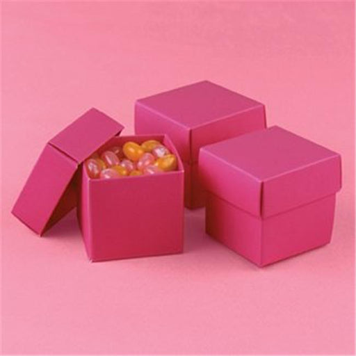 Hortense B. Hewitt - Two-piece Square Favor Box - Fuscia - 25 Boxes