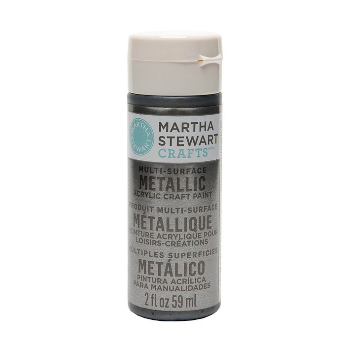 Martha Stewart Crafts - Multi-Surface Metallic Acrylic Craft Paint - Brushed Pewter