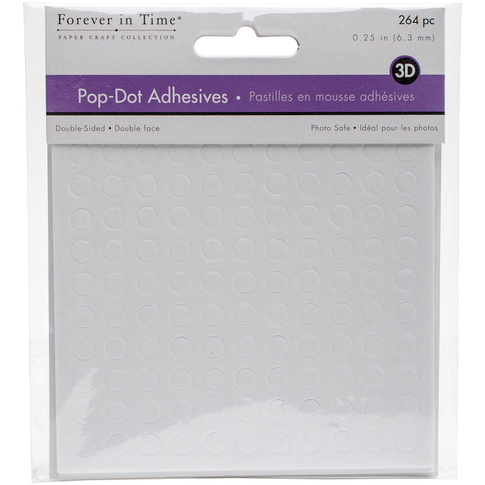 MultiCraft 3D Pop Dots Dual-Adhesive Foam Mounts-.25" Round 264/Pkg