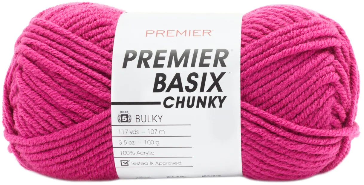 Premier Basix Chunky Yarn-Magenta