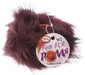 Pepperell Braiding Faux Fur Pom With Loop-Burgundy