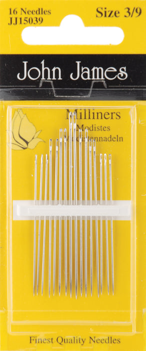 John James Milliners Hand Needles-Size 3/9 16/Pkg