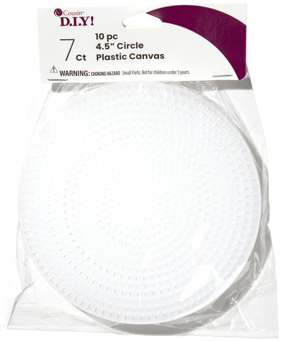 Cousin Plastic Canvas Shape 7 Count 4.5" 10/Pkg-Circle Clear