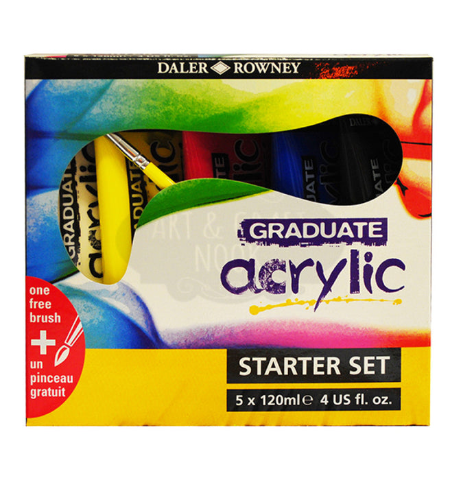 Daler Rowney - Graduate Acrylic Starter Set 5x120ml