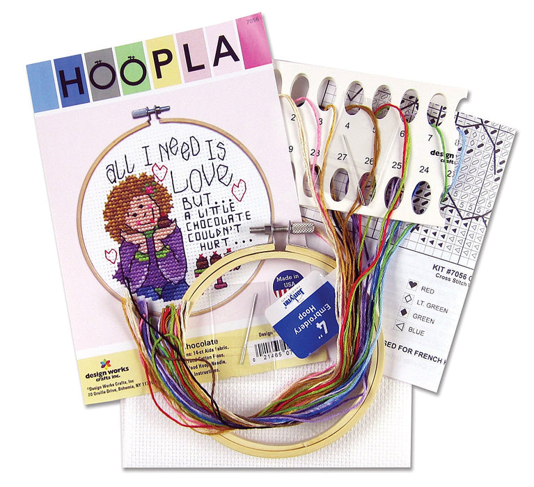 Design Works Counted Cross Stitch Kit 4" Round-Chocolate (14 Count)