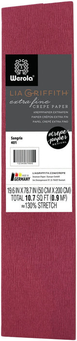 Lia Griffith Extra Fine Crepe Paper 19.6"X78.7"-Sangria