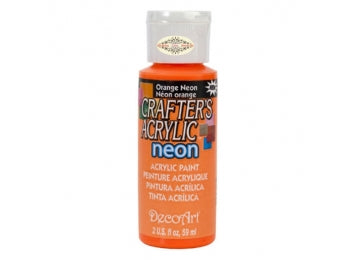 DecoArt - Crafter’s Acrylic Paint - Neon - Orange