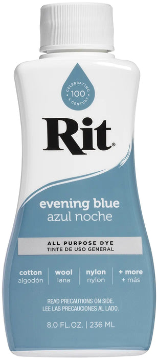 Rit Dye - All-Purpose Liquid 8oz - Evening Blue 236ml