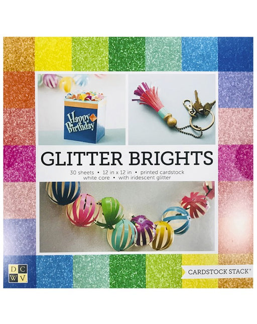 DCWV - 12" x 12" Paper Pack - Glitter Brights