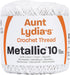 Aunt Lydia's Metallic Crochet Thread Size 10-White & Pearl