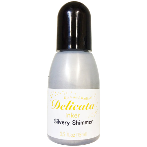 Delicata Pigment Ink Refill .5oz-Silvery Shimmer