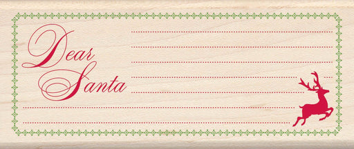 Inkadinkado - Wood Mounted Stamp - Dear Santa List