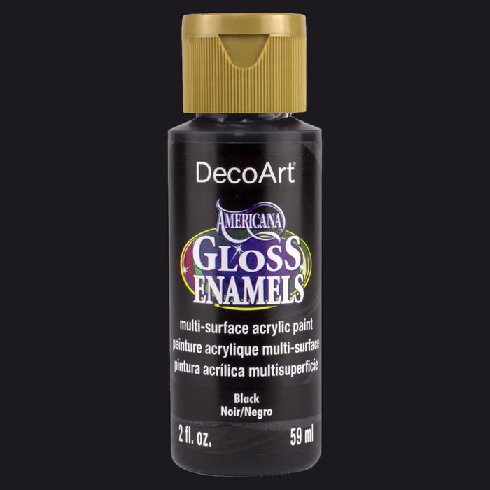DecoArt - Americana Gloss Enamels 2oz - Black