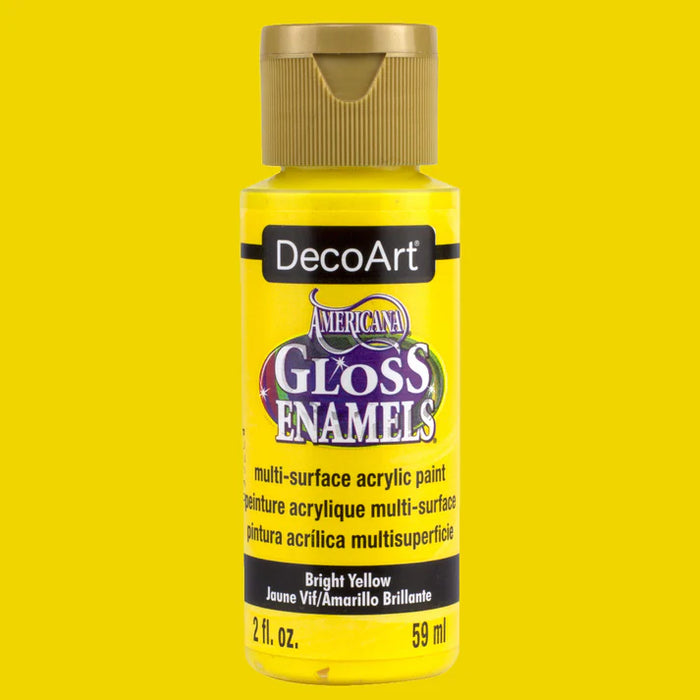DecoArt - Gloss Enamels Acrylic Paint 2oz - Bright Yellow