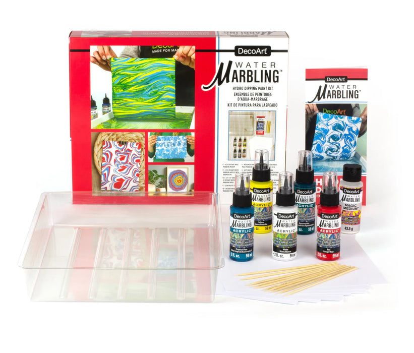 DecoArt - Water Marbling Acrylic Paint - Starter Kit 6pc