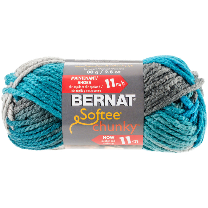 Bernat Softee Chunky Ombre Yarn-Deep Waters