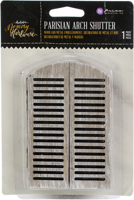 Prima Marketing Memory Hardware Embellishments-Parisian Arch Shutters 3"X4.5"