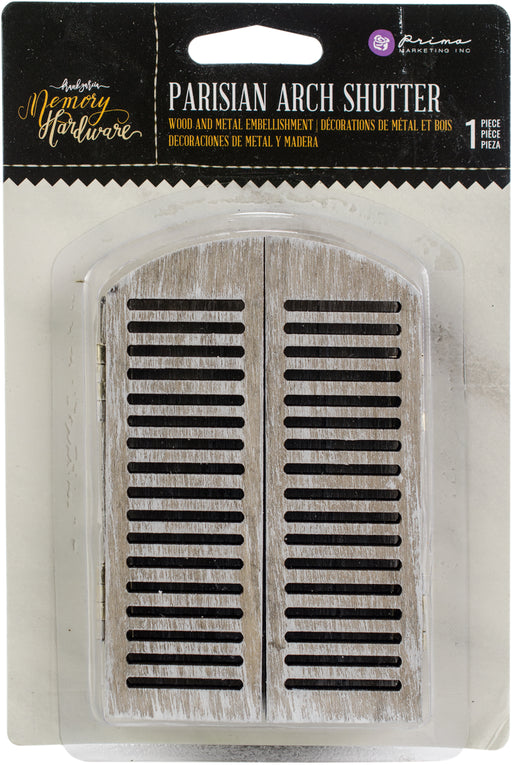 Prima Marketing Memory Hardware Embellishments-Parisian Arch Shutters 3"X4.5"