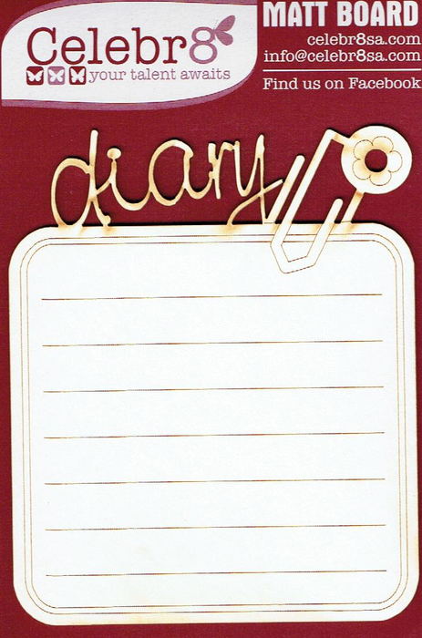 Celebr8 - Matt Board - Writing Pad - Diary