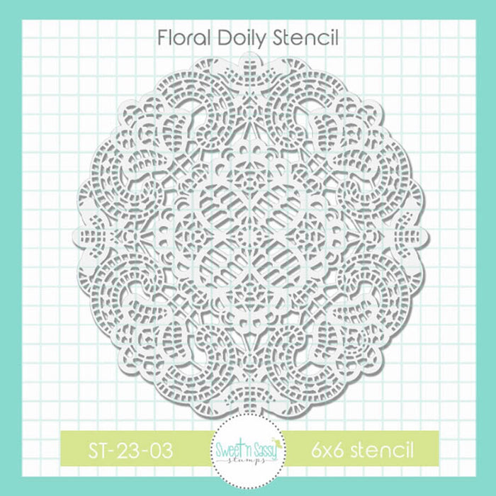 Sweet-n-Sassy-Stamps - Stencil - Floral Doily