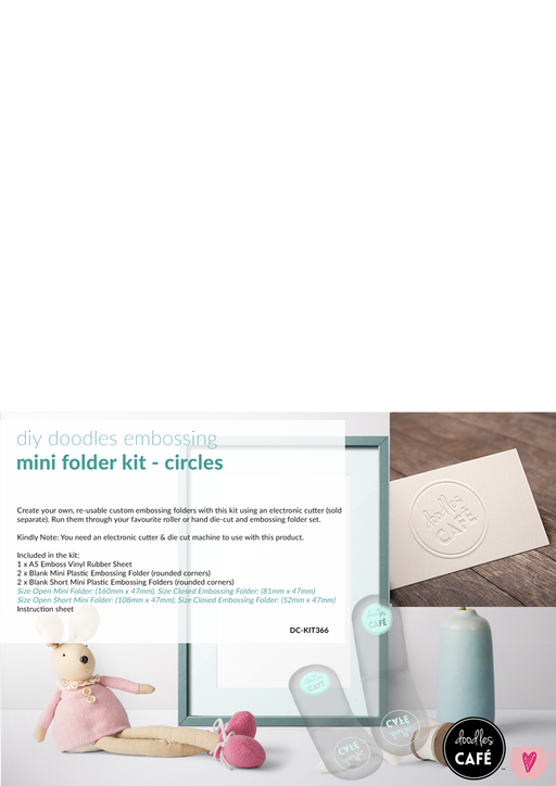 Doodles DIY - Custom Mini Embossing Folder Kit - Circles
