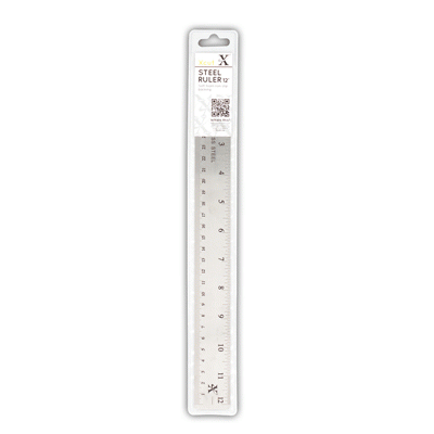 Xcut - Steel Ruler 12" - Soft Back