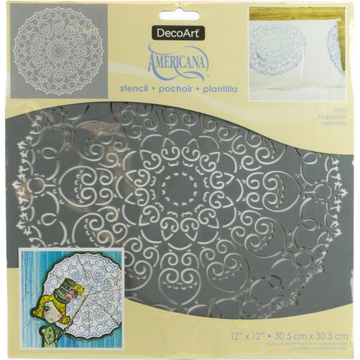 Deco Art - Americana Mixed Media Stencil 12"x12" - Doily