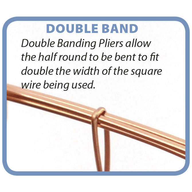 Wire Banding Pliers, Double Band, 2 X 20 & 2 X 21 gauge, Stainless Steel Construction