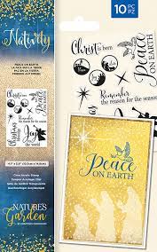 Crafter's Companion - Nature's Garden - Nativity - Clear Acrylic Stamp - Peace on Earth