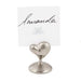 Weddingstar - Swish Heart Silver Place Card Holders - 8 Holders