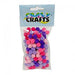 Crazy Crafts - Pom Poms - Pink & Purple - 14mm (55pc)