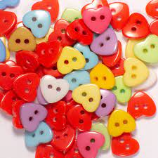 Dala - Assorted - Heart Buttons