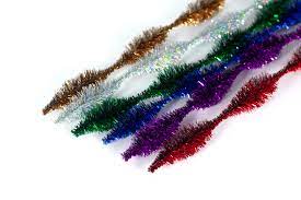 Crazy Crafts - Metallic Wave Chenille - Silver, Red, Green & Blue