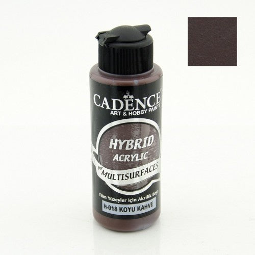 Cadence - Hybrid Acrylic Paint - Multi Surfaces & Leather - Dark Brown - 70ml