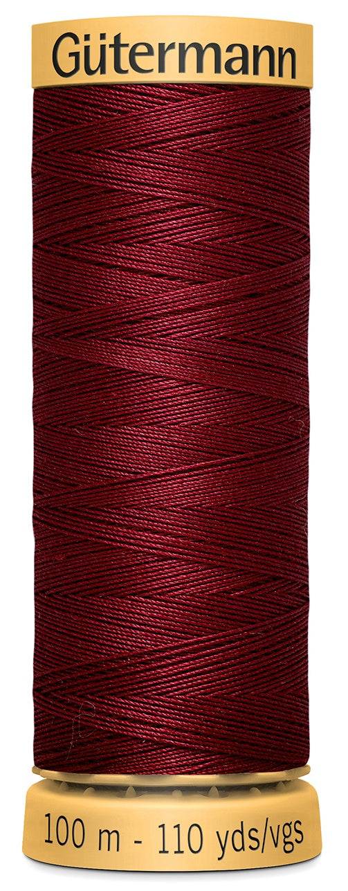 Gutermann Natural Cotton Thread 110yd-Burgundy