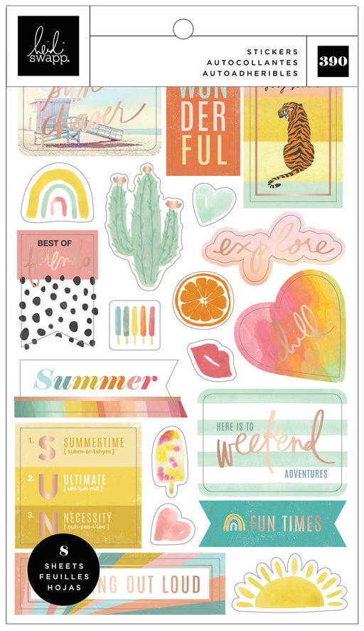 Heidi Swapp Sun Chaser Sticker Book-W/Rose Gold Foil 390/Pkg